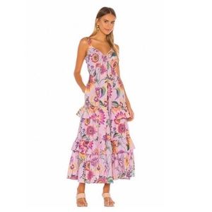 Banjanan Floral Maxi Dress - Pink and Purple